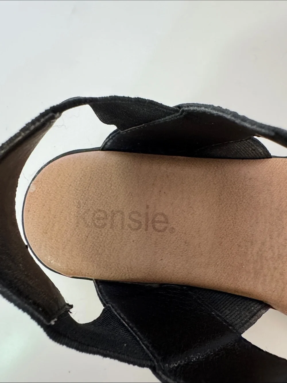 Kensie Everlee Black Wedge Slingbacks